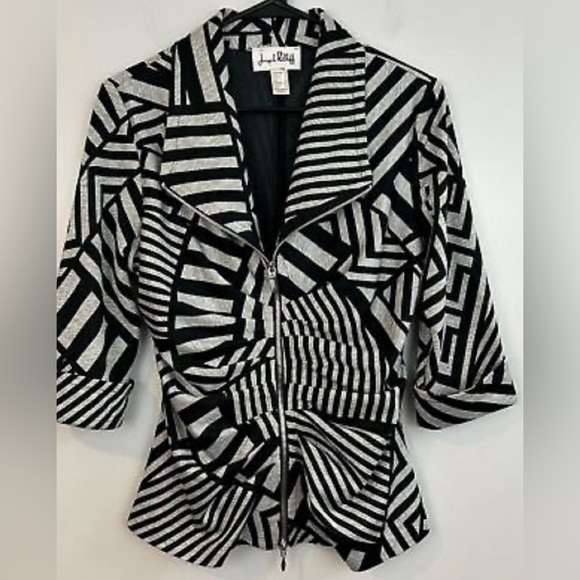 Joseph Ribkoff Stylish Geometric Design Jacket
super stylish black & gray - Picture 8 of 8